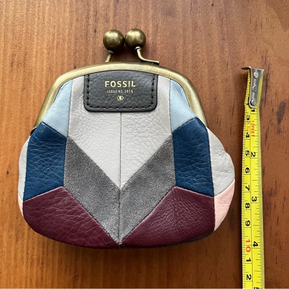 Fossil Kisslock Multicolor Patchwork Coin Purse - Picture 6 of 6